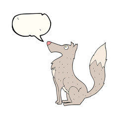 speech bubble cartoon wolf