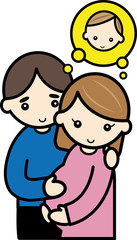 赤ちゃんの誕生を待つ夫婦