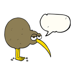 speech bubble cartoon kiwi