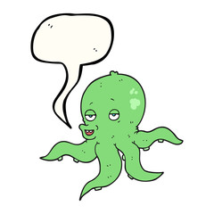 speech bubble cartoon octopus