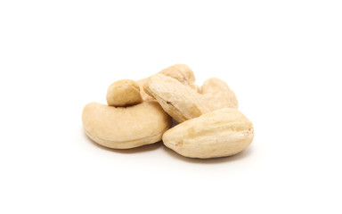 Cashew nuts isolated on white background