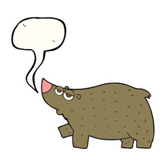 speech bubble cartoon bear