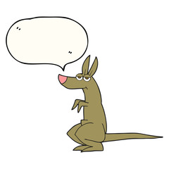 speech bubble cartoon kangaroo