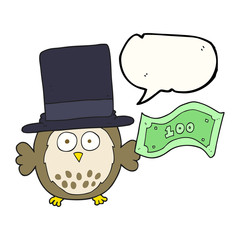 speech bubble cartoon rich owl