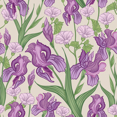 Floral pattern. Flower seamless background.