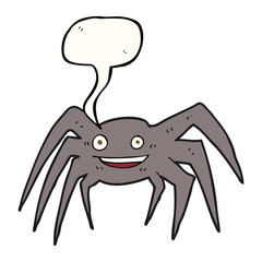 speech bubble cartoon happy spider