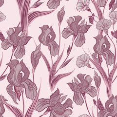 Floral pattern. Flower seamless background.