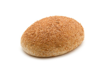 Bun made of wheat flour isolated on white