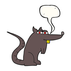 speech bubble cartoon evil rat