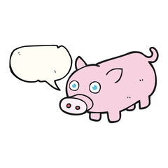speech bubble cartoon piglet