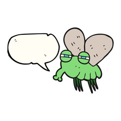 speech bubble cartoon fly