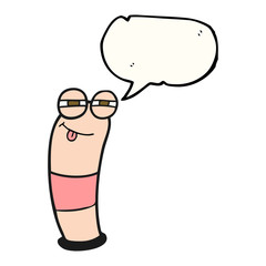 speech bubble cartoon worm