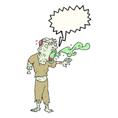 speech bubble cartoon gross zombie