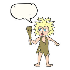 speech bubble cartoon cave woman
