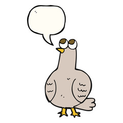speech bubble cartoon bird