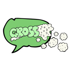 gross speech bubble cartoon