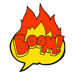 speech bubble cartoon boom