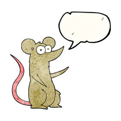 speech bubble textured cartoon mouse