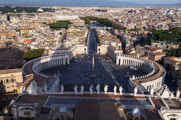 Panele Szklane Podświetlane  Widok z góry na Watykan