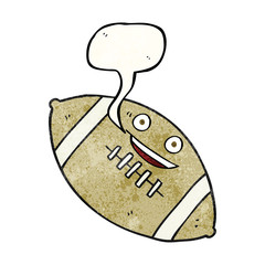 speech bubble textured cartoon football