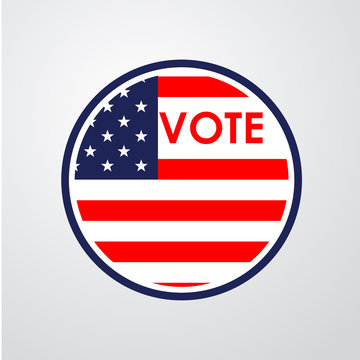 Icono plano VOTE con bandera USA #6