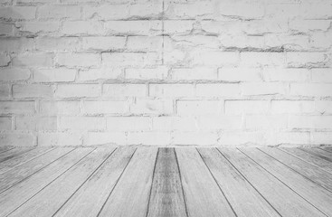 White grunge brick wall