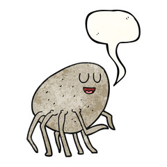 speech bubble textured cartoon tick