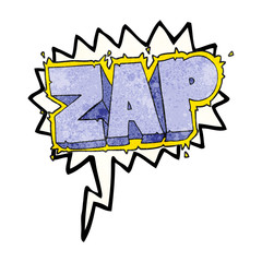 speech bubble textured cartoon zap symbol
