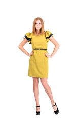 girl on white background