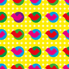 Decorative seamless background in style pop art. Print. Cloth design, wallpaper.