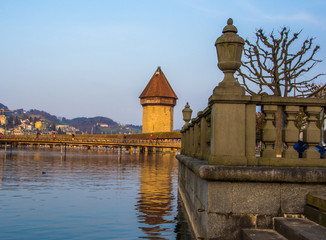 Chapel Bridge  at dusk