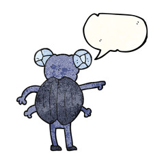 speech bubble textured cartoon pointing insect