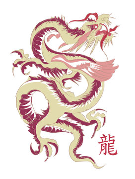 vector Chinese Dragon Painting 