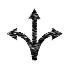 Black icon with scribble effect