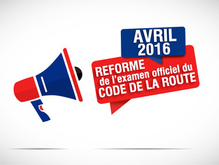 Fototapeta premium mégaphone : réforme code de la route