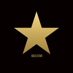 Gold star, icon star, logo star
