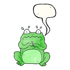 speech bubble textured cartoon funny frog