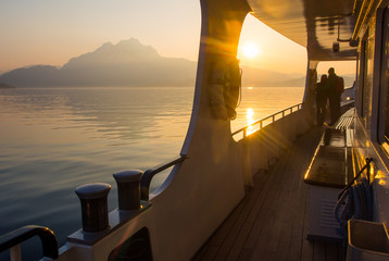 Sunset on Lake Lucerne, Switzerland