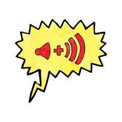 speech bubble textured cartoon volume symbol