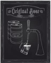 It poured into a mug s of beer with tap