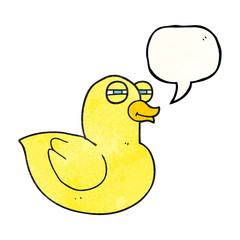 speech bubble textured cartoon funny rubber duck