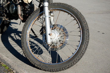 Front Wheel Of A Motorbike