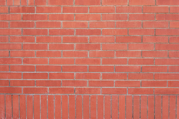 Old red brick wall background texture