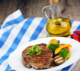 Delicious grilled beef steakes
