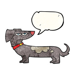 speech bubble textured cartoon annoyed dog