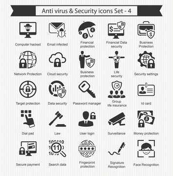 Anti virus & Security icons - Set 4