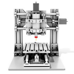 3d detailed cutter CNC router metallic