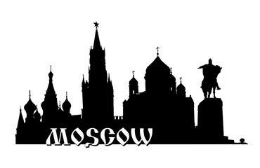 Fototapeta premium Москва -силуэт-4