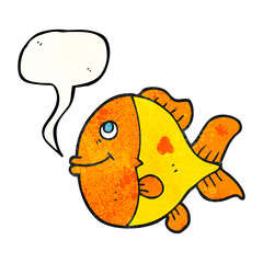 speech bubble textured cartoon fish
