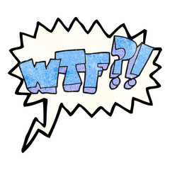 speech bubble textured cartoon WTF symbol